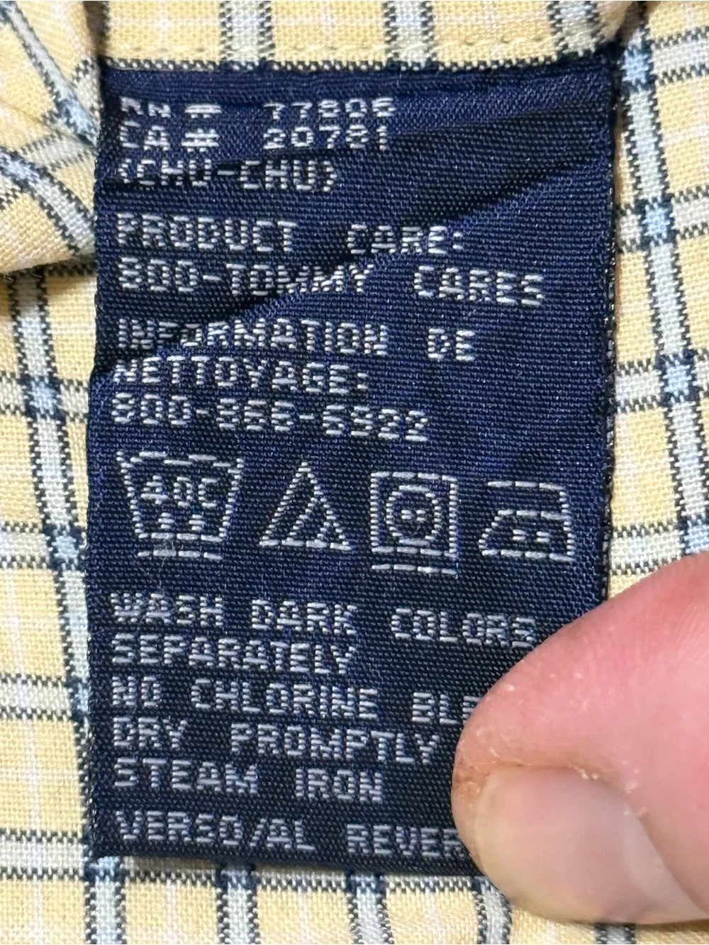 Vintage Y2K Tommy Hilfiger Plaid Shirt L Crest Preppy Old Money 2000